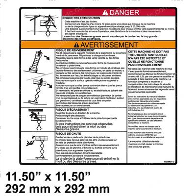 Picture of Decal Danger Warning Csa