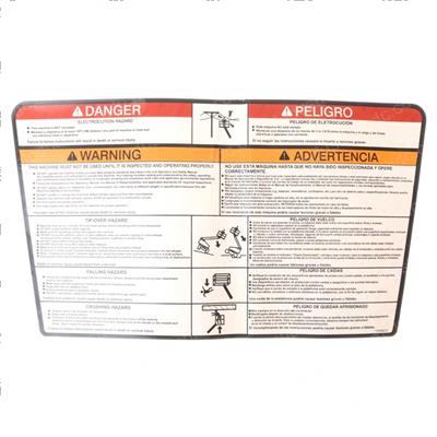 Picture of Decal Warning Plt (dom2)