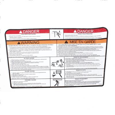 Picture of Decal - Warning Plt (can)
