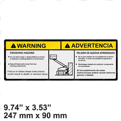Picture of Decal Warning Crushing (dom2)
