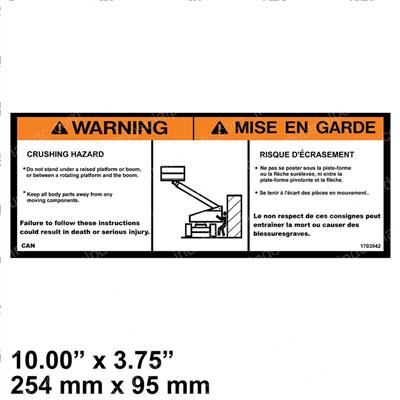 Picture of Decal Warning Crushing (can)