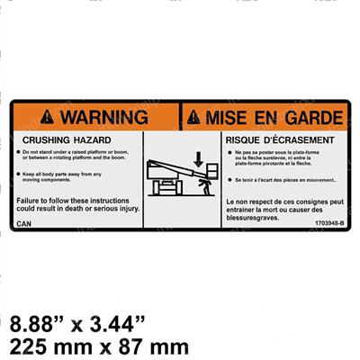 Picture of Decal - Warning Crushing