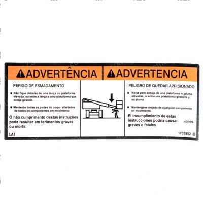 Picture of Decal - Warning Crushing (lat)