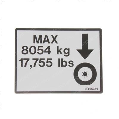 Picture of Decal - Max Wheel Load