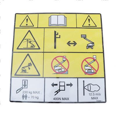 Picture of Decal - Warning (plat) Aus