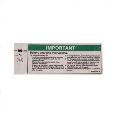 Picture of Decal Battery Chargr Instr