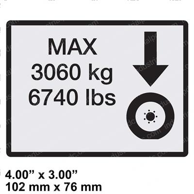 Picture of Decal - Max Wheel Load