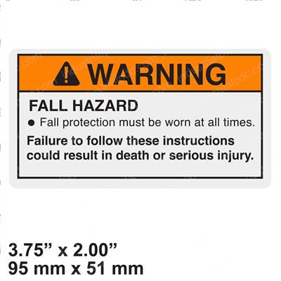 Picture of Decal Warning Fall Protection