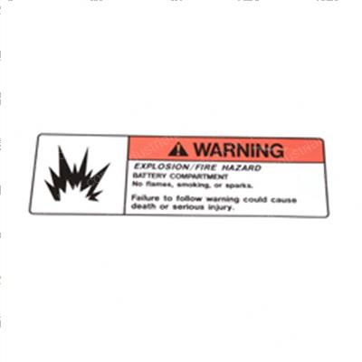 Picture of Decal Warning Battery