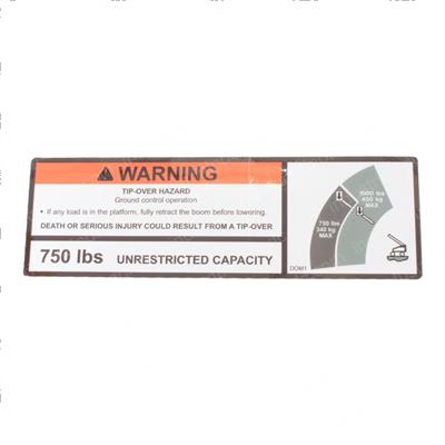 Picture of Decal 750 Lbs Unrrst Capacity