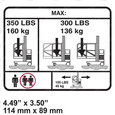 Picture of Decal - Capacity (vp20 Ansi)