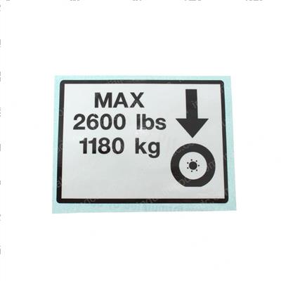 Picture of Decal - Max Tire Load