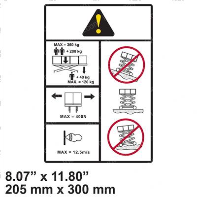 Picture of Decal  - Capacity 360kg