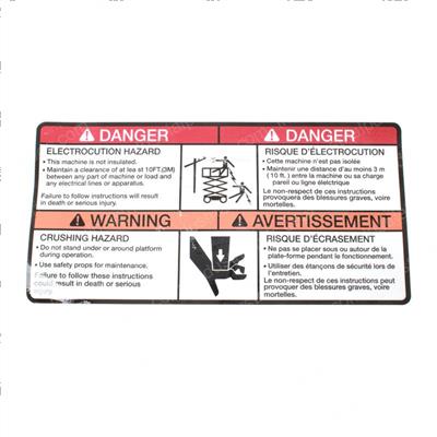 Picture of Decal Warning Elect/Crush