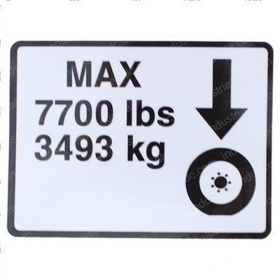Picture of Decal - 7700lbs Tire Load
