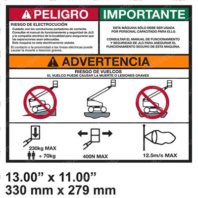 Picture of Decal - Danger/Warning (es)
