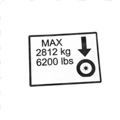 Picture of Decal - Max Tire Load 6200#