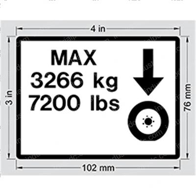 Picture of Decal Max Tire Load (7200 Lb)