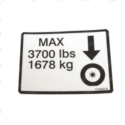 Picture of Decal Max Tire Load