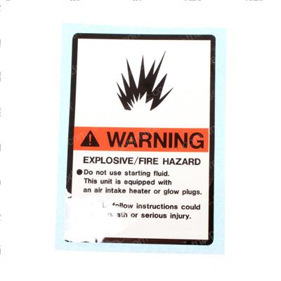 Picture of Decal Warning/Explosion(usa)