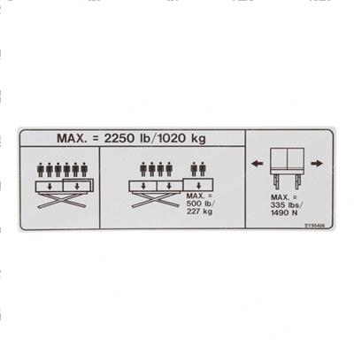 Picture of Decal - Cap(2250lb-1020kg)