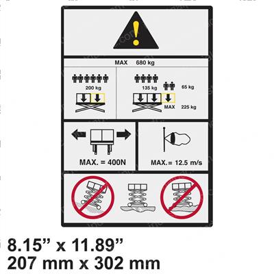 Picture of Decal - Cap 680kg Single Ext