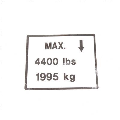 Picture of Decal Max Load (jacks)