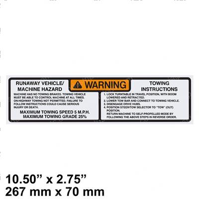 Picture of Decal Towing Instruction