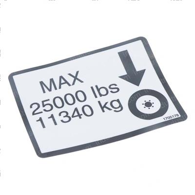 Picture of Decal - Max Tire Load 25000#