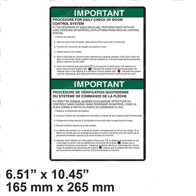 Picture of Decal Bcs Daily Check-Eng