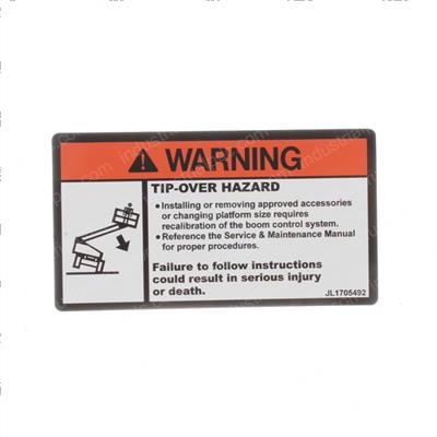 Picture of Decal - Tip-Over Plf Change