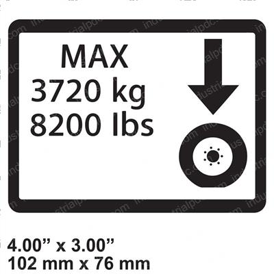 Picture of Decal - Max Tire Load 8200lb