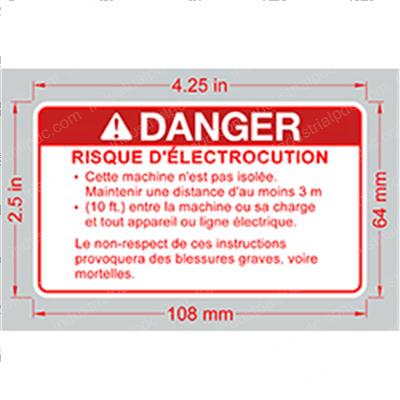 Picture of Decal Warning Elect. Csa