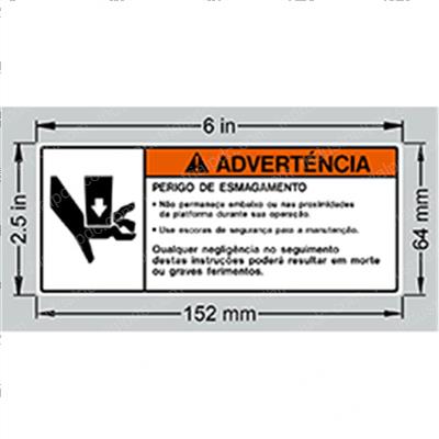 Picture of Decal - Crush Hazard (brz Por)