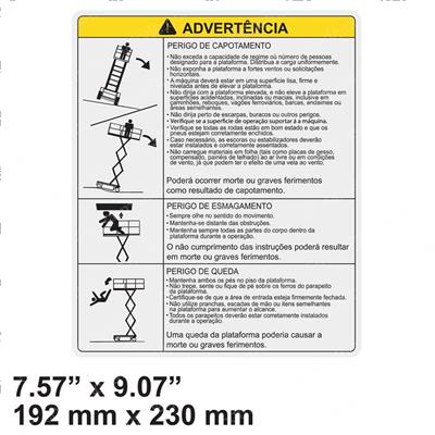 Picture of Decal - Warning (por)