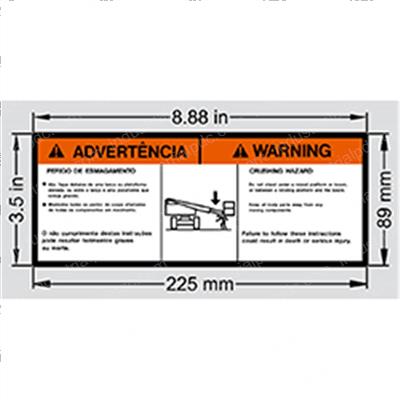 Picture of Decal - Crush Hazard (brz Por)