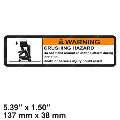 Picture of Decal - Crushing Hazard