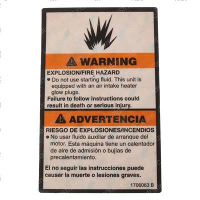 Picture of Decal Warning Explosion