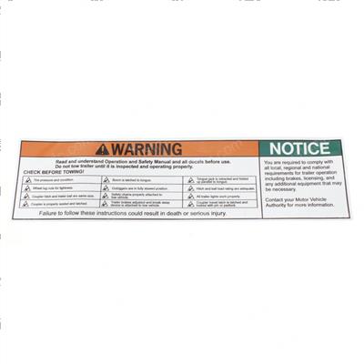Picture of Decal Warning Machine Operat.