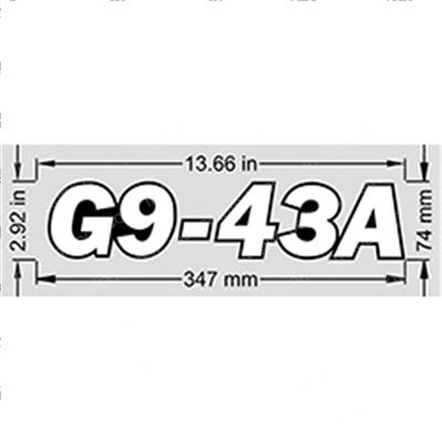 Picture of Decal - Model G9-43a