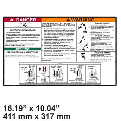 Picture of Decal - Waring/Instruction
