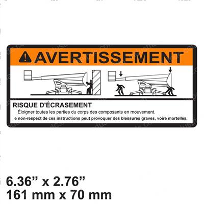 Picture of Decal - Crushing Hazard (fr)