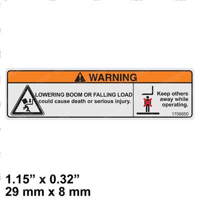 Picture of Decal  Crush Hazard Warni