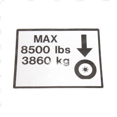 Picture of Decal  Max Tire Load