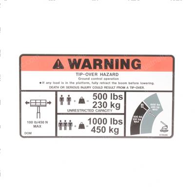 Picture of Decal - Warning Dual Capacity