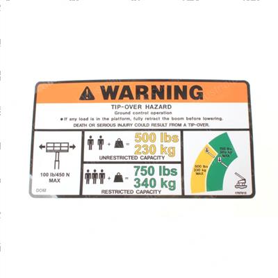 Picture of Decal Warning Dual Capaci