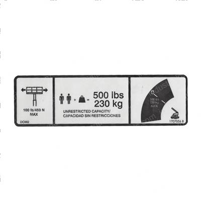 Picture of Decal 500lb Cap  (eng/Spa