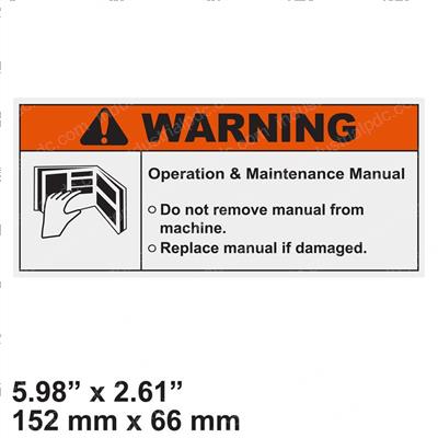 Picture of Decal - Warning Manuals
