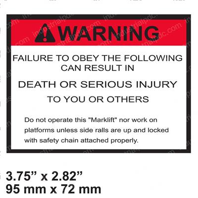 Picture of Decal - Warning