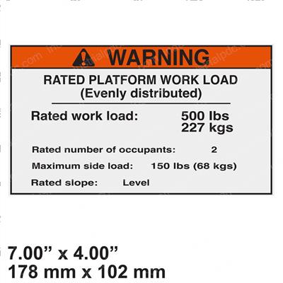 Picture of Decal Load 500lb